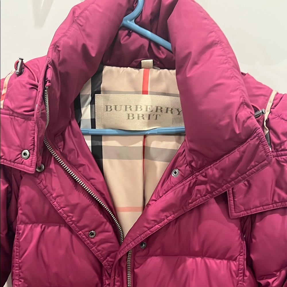 Pre owned Burberry Brit Pink Puffer Jacket